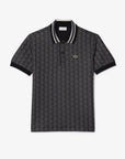Polo dal taglio classico in jacquard con monogramma