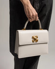 OFF-WHITE
BORSA JITNEY 2.8 IN PELLE BIANCA CON LOGO IN METALLO