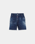 DARK MILKY WAY WASH BRO JEAN SHORTS