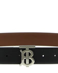 Cintura in pelle reversibile 'TB' con fibbia logo.