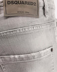 DSQUARED2
Jeans in denim di cotone grigio chiaro