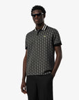 Polo dal taglio classico in jacquard con monogramma