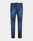 DARK MIDNIGHT BLUE WASH SKATER JEANS