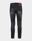 BLACK EASY WASH SKATER JEANS