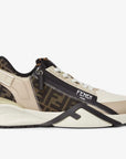 Sneaker Fendi Flow
Low top in pelle beige e Jacquard FF marrone