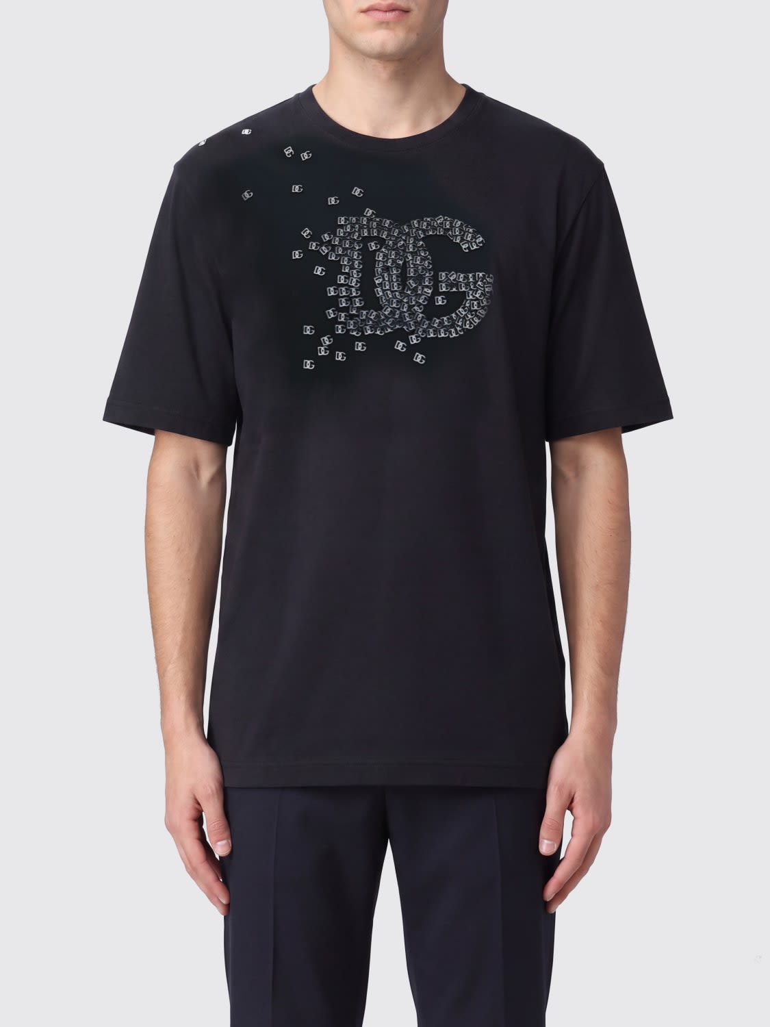 DOLCE &amp; GABBANA
T-shirt Dolce &amp; Gabbana in cotone a girocollo con monogramma DG