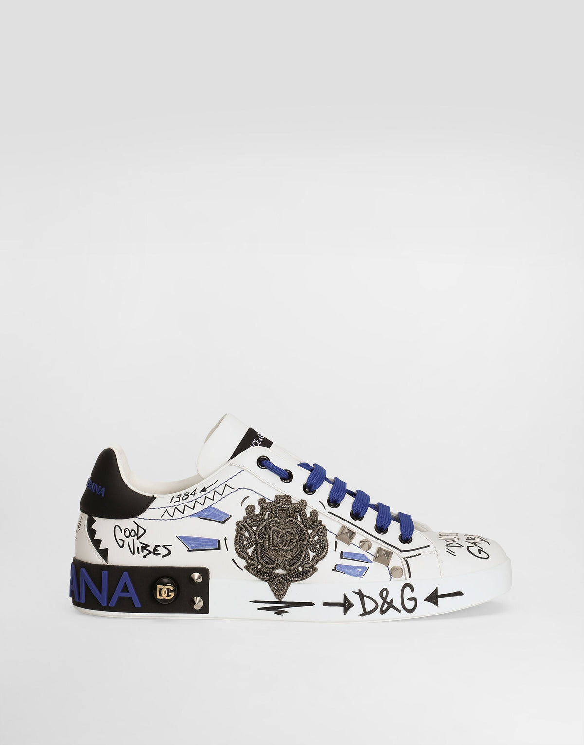 Sneaker Portofino in pelle di vitello con patch