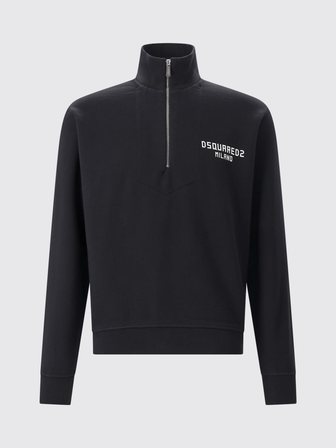 DSQUARED2
Felpa con zip Dsquared2 in cotone e collo alto con logo stampato