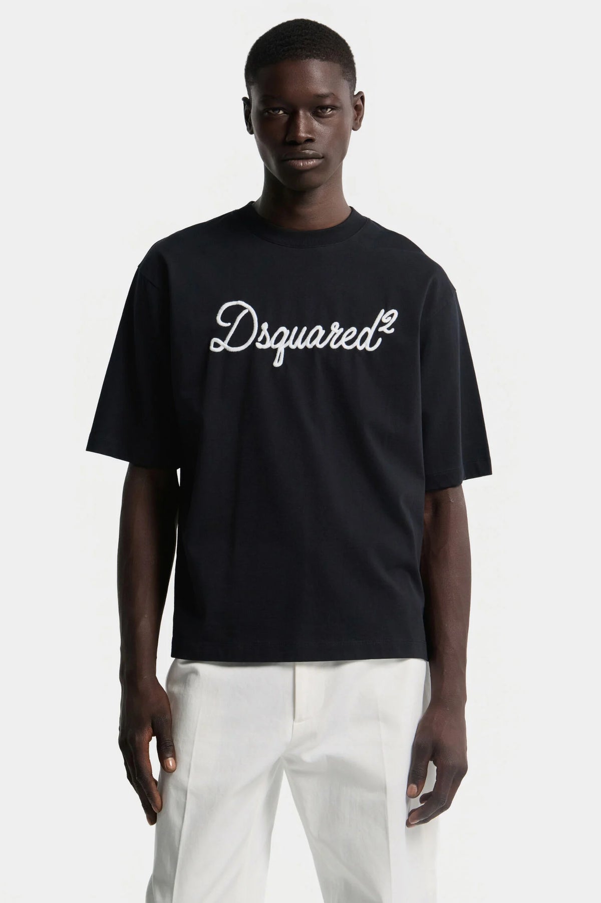 T-Shirt Loose Fit Con Ricamo Dsquared2