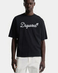 T-Shirt Loose Fit Con Ricamo Dsquared2