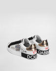 Sneaker Portofino in vitello nappato stampato con patch e ricami