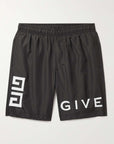 GIVENCHY
Straight-Leg Long-Length Logo-Print Swim Shorts