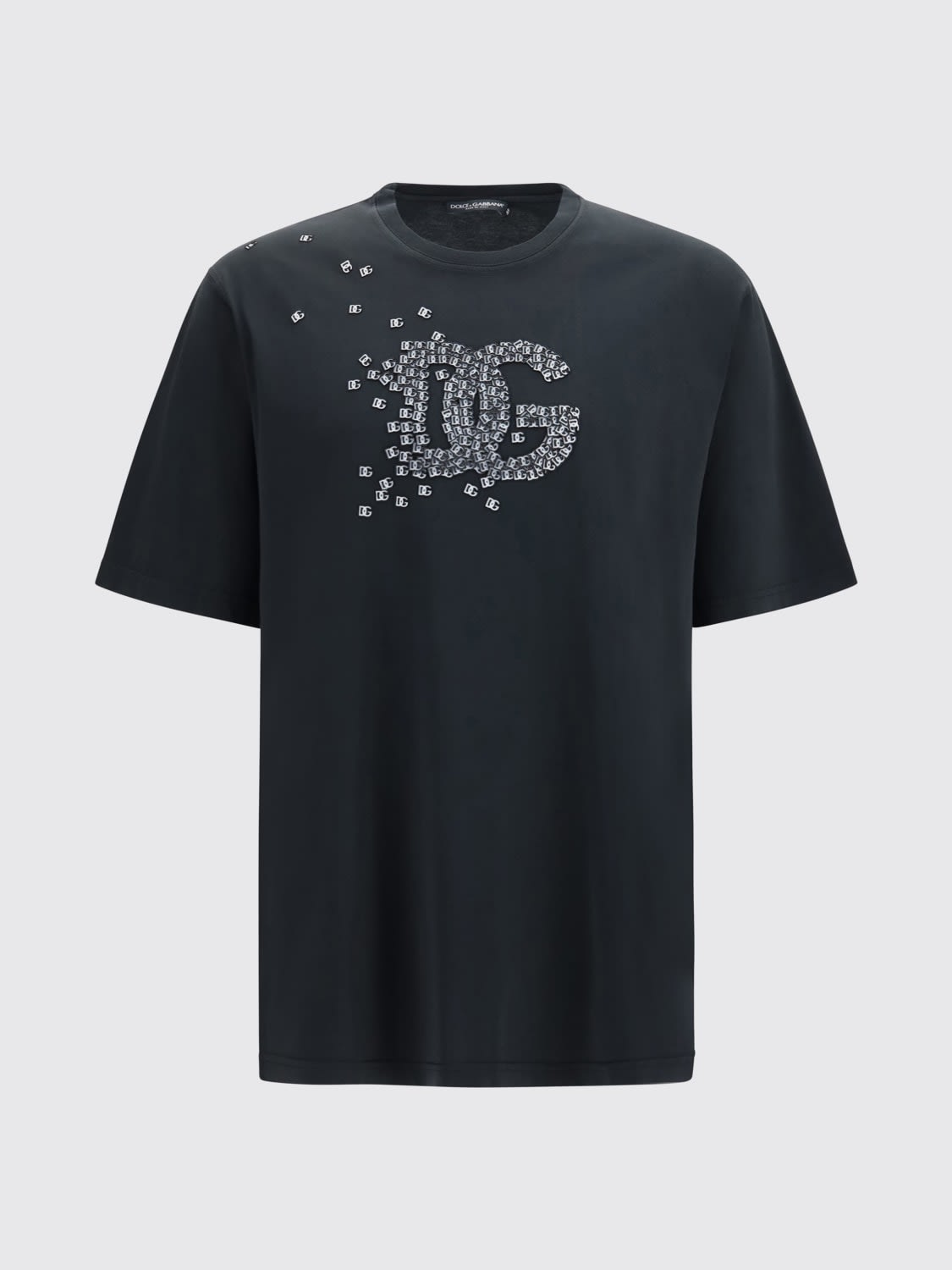 DOLCE &amp; GABBANA
T-shirt Dolce &amp; Gabbana in cotone a girocollo con monogramma DG