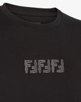 Fendi FF Labyrinth Embroidered T-Shirt Black